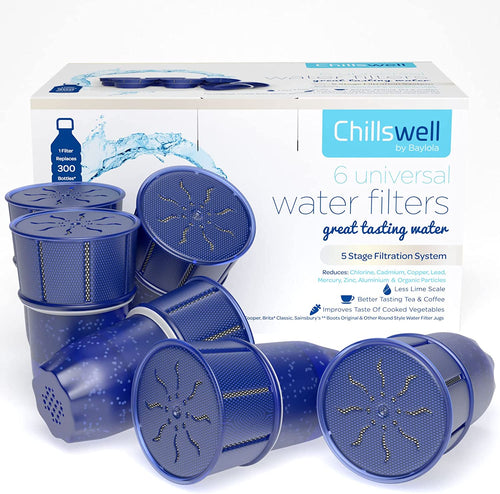 Baylola Chillswell 6 Pack BPA Free Carbon Water Filters